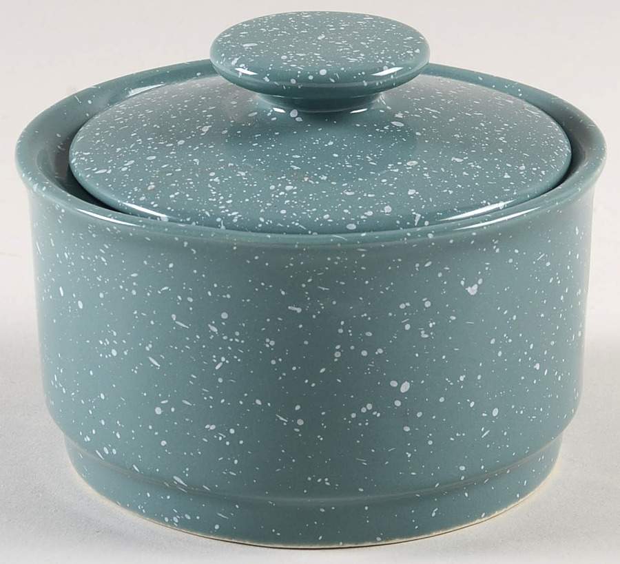 Tablerock Green and White Sugar Bowl & Lid by Signature-1