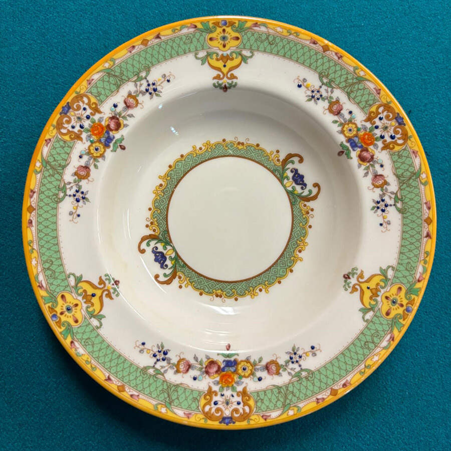 The Whitby (Green) Rim Fruit/Dessert (Sauce) Bowl by Syracuse-1