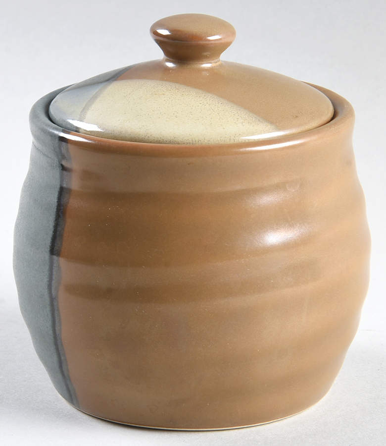 Gold Dust Green Sugar Bowl & Lid by Sango-1