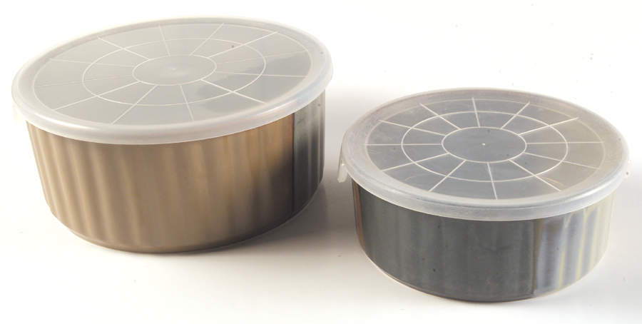 Gold Dust Green (Set of 2) Ceramic Storage Bowls by Sango-1