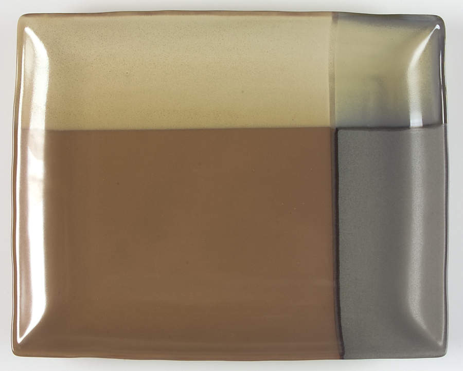Gold Dust Green 13" Rectangular Serving Platter by Sango-1