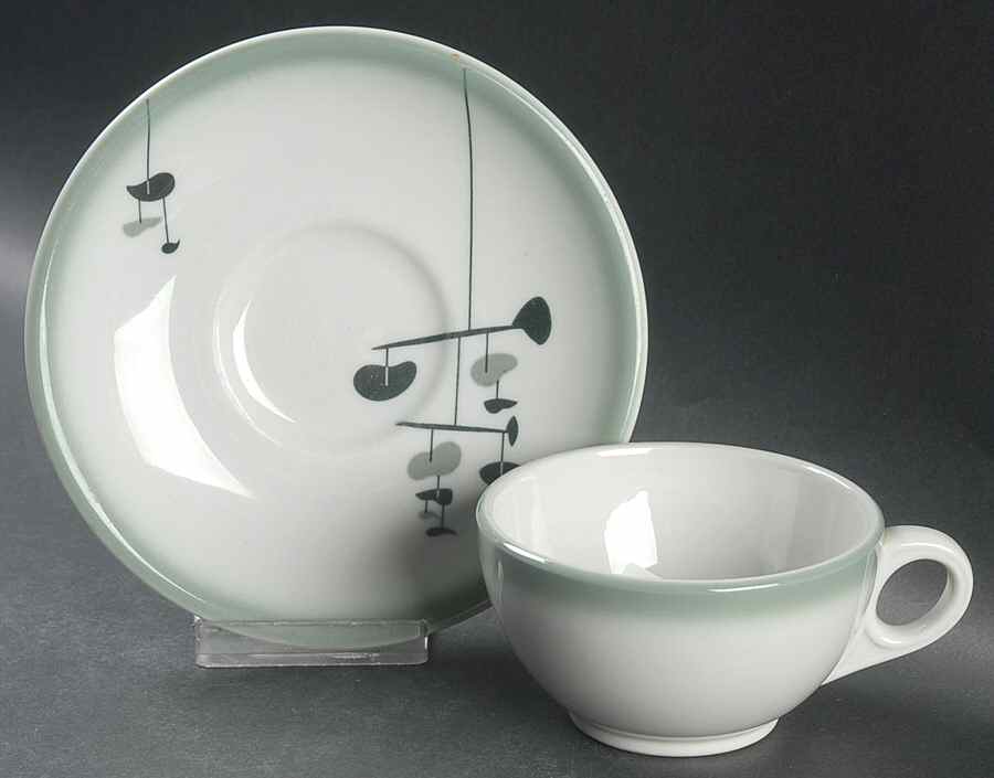 Mobile Flat Cup & Saucer Set by Shenango-1