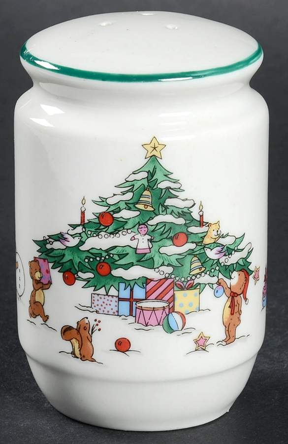 Whimsical Christmas (Smooth, Green Trim) Salt Shaker by Salem-1