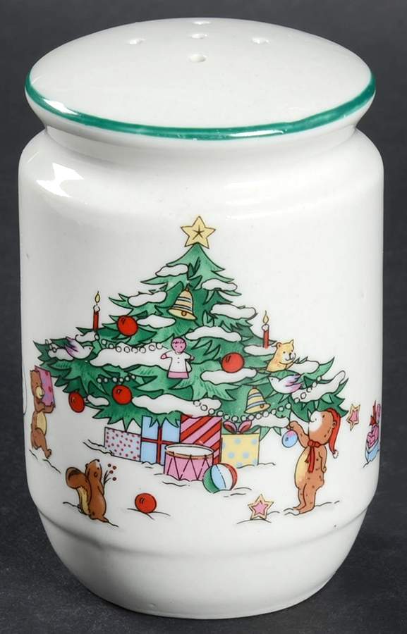 Whimsical Christmas (Smooth, Green Trim) Pepper Shaker by Salem-1
