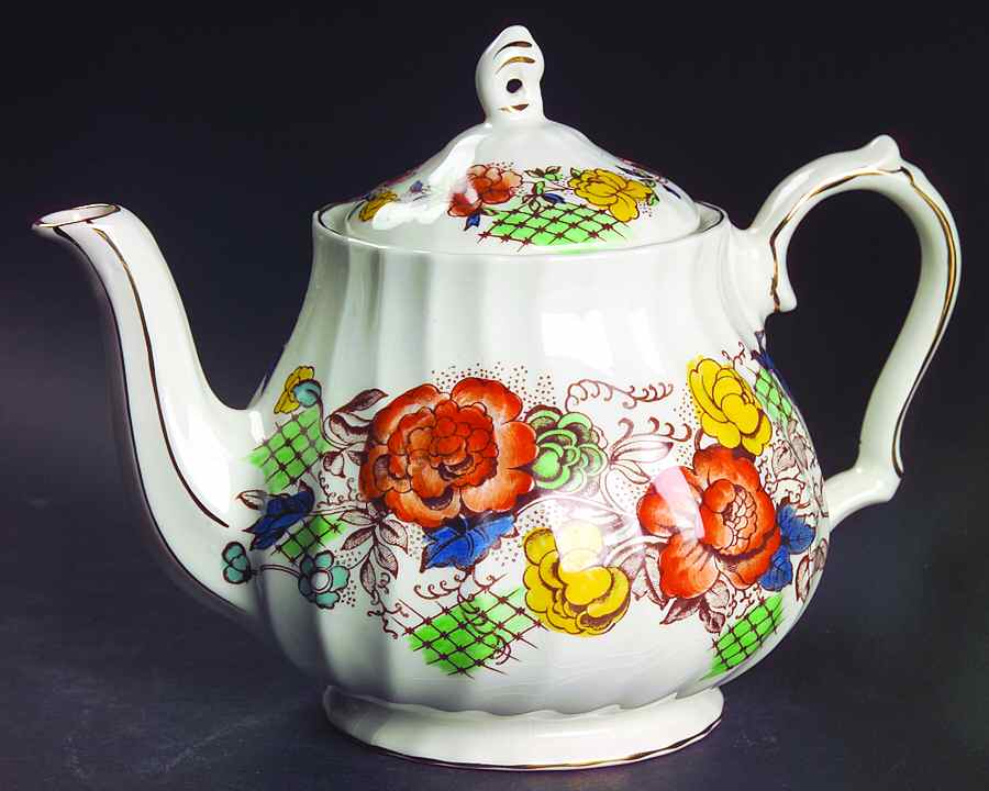 Rose Garden Teapot & Lid by Sadler-1