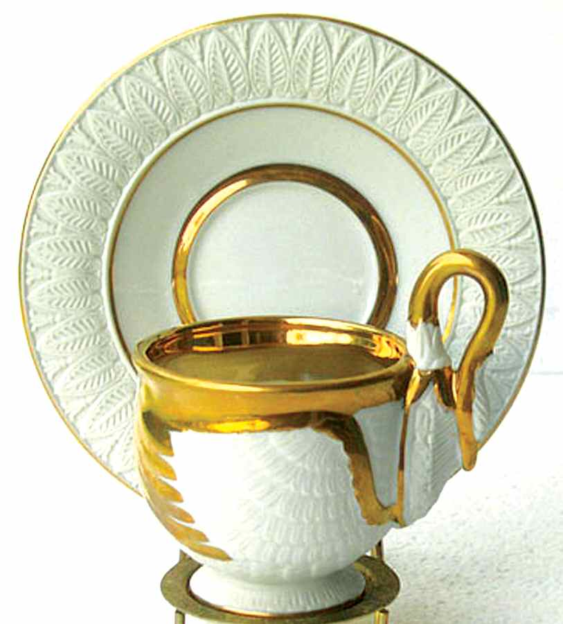 G1224 Footed Cup & Saucer Set by Sadek-1
