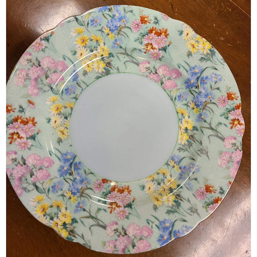 Melody (Blue) Dessert/Pie Plate by Shelley-1