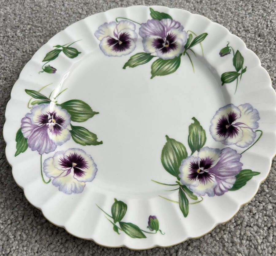 Pansy (Ludlow Shape) Salad Plate by Shelley-1