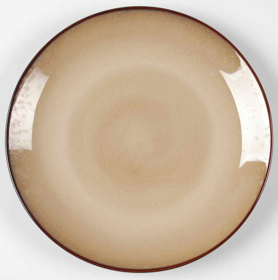 Eclipse Brown 12" Chop Plate (Round Platter) by Sango-1