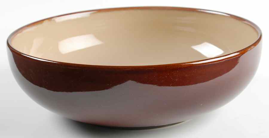 Eclipse Brown 9" Round Vegetable Bowl by Sango-1