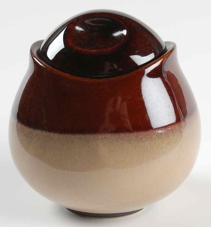 Eclipse Brown Sugar Bowl & Lid by Sango-1
