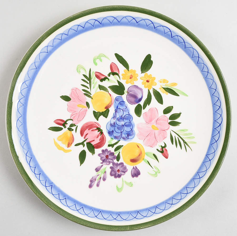 Fruit and Floral (White White) Dinner Plate by Stangl-1