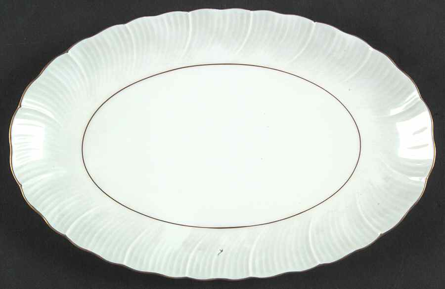Golden Swirl Relish/Gravy Underplate by Seyei Toki Co-1