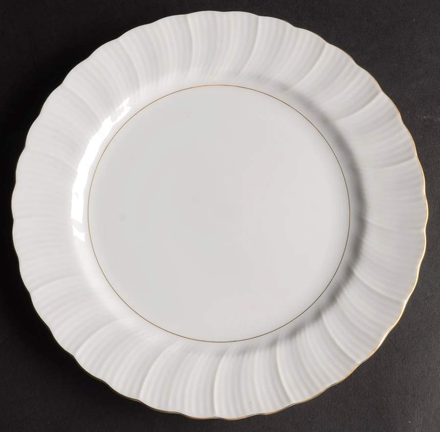 Golden Swirl Salad Plate by Seyei Toki Co-1