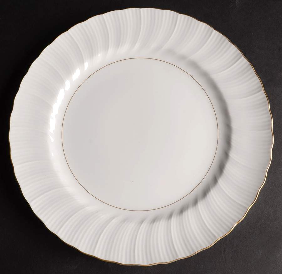 Golden Swirl Dinner Plate by Seyei Toki Co-1