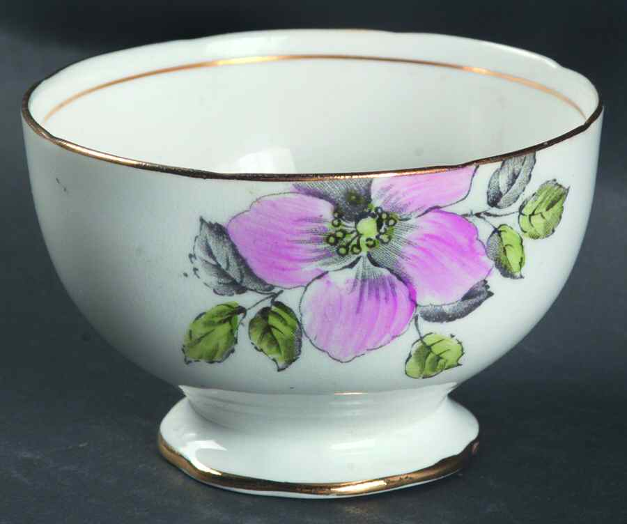 Wild Rose (Pink & Blue) Mini Open Sugar Bowl by Salisbury-1