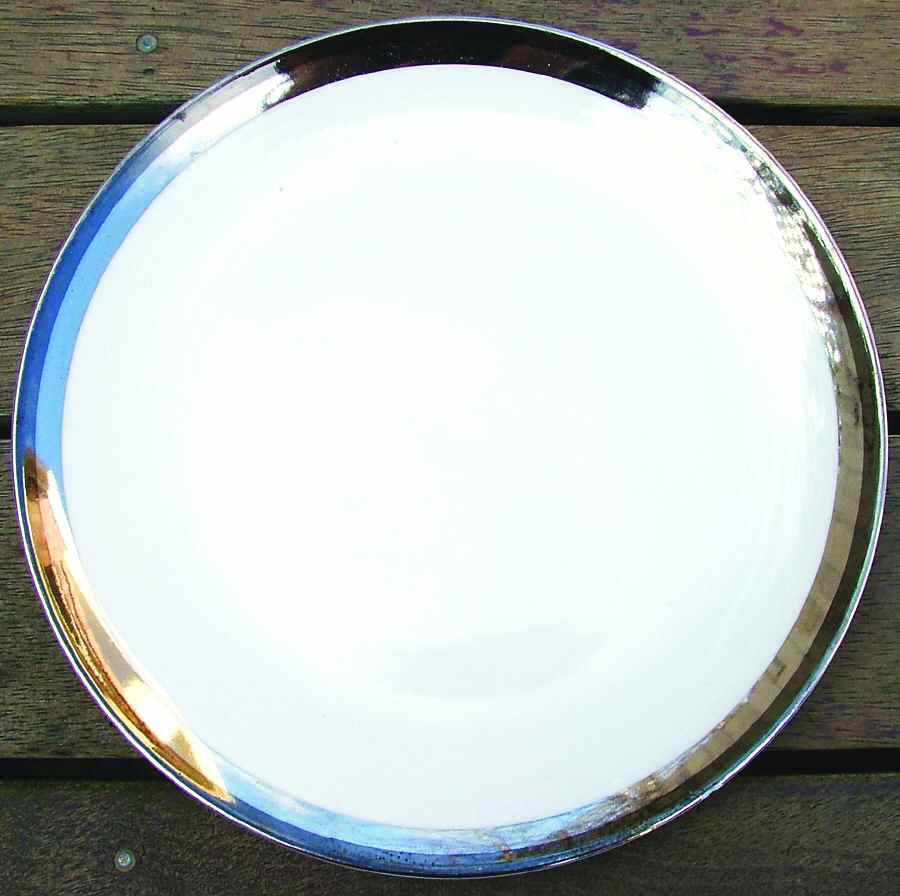 Platinum Dinner Plate by Seyei Toki Co-1