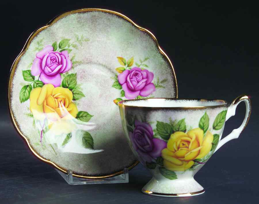 3287 Footed Cup & Saucer Set by Salisbury-1