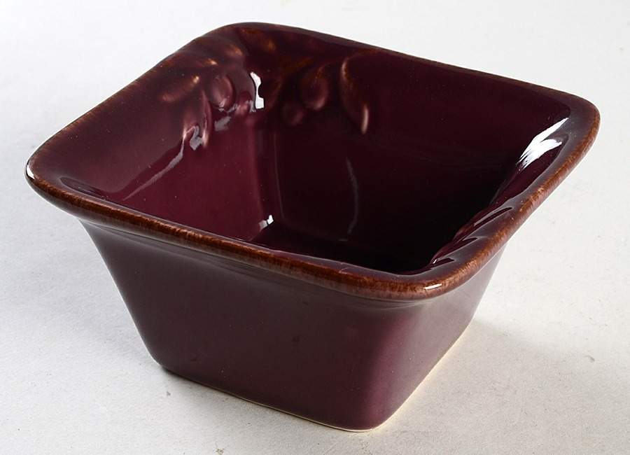 Campagna Plum 5" Square Bowl by Signature-1