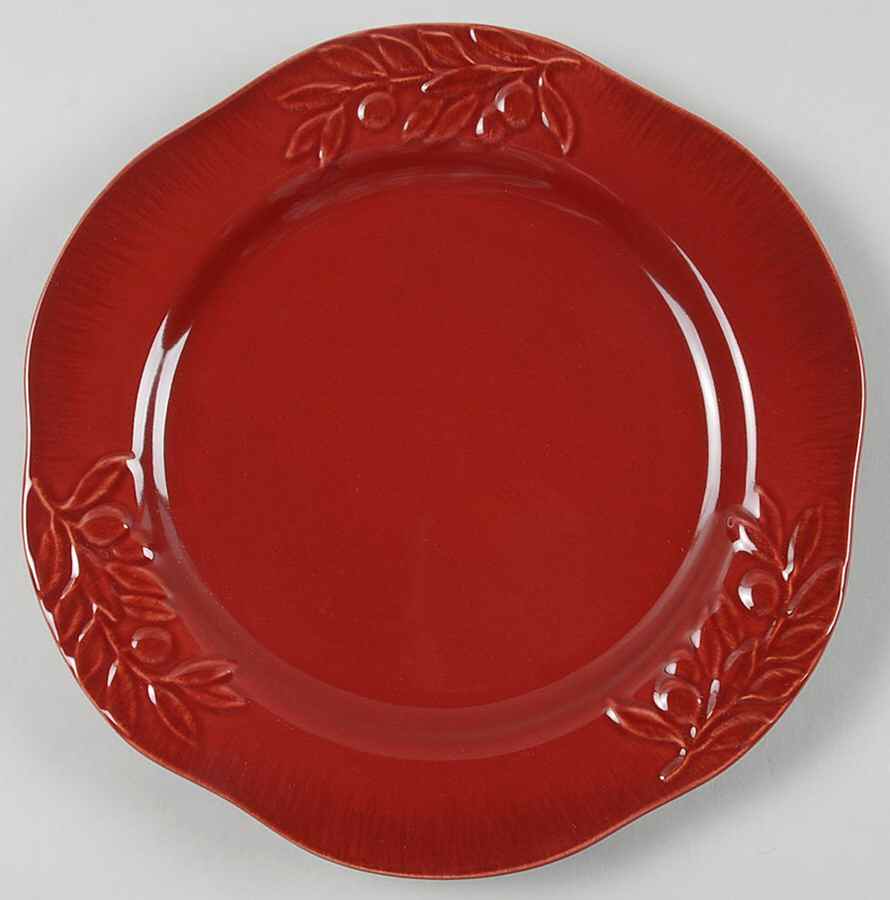 Campagna Burgundy Salad Plate by Signature-1