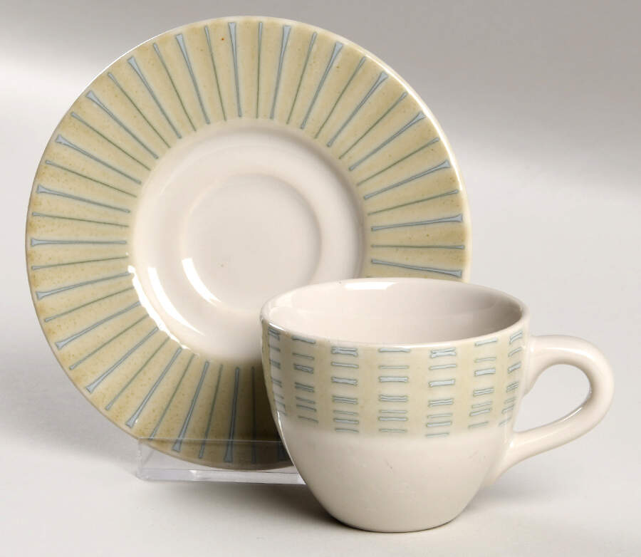 Moss Green Demitasse Cup & Saucer Set by Studio Nova-1