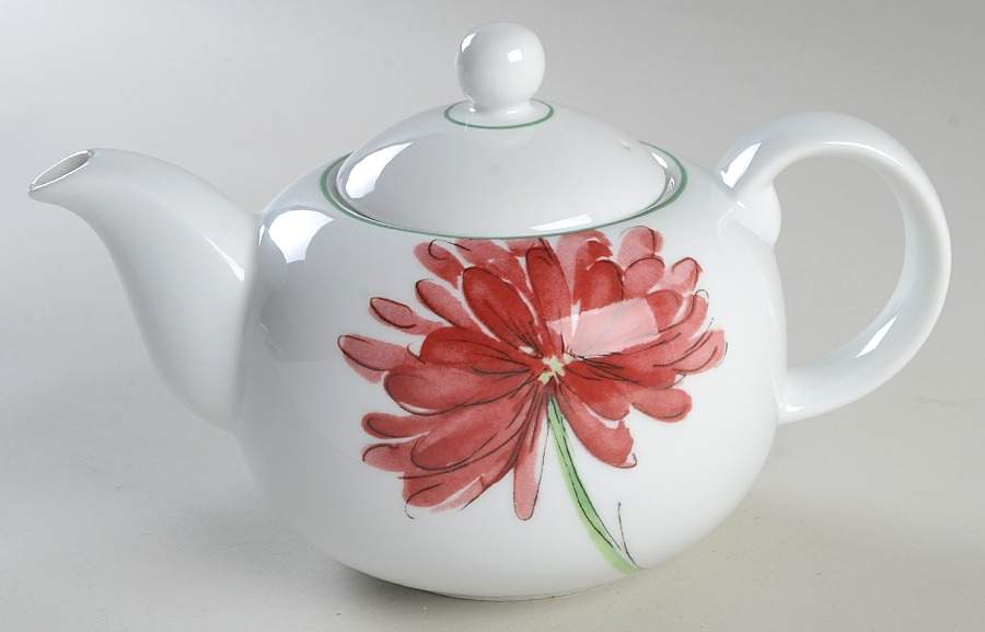 Abstract Floral Teapot & Lid by St Andrews-1