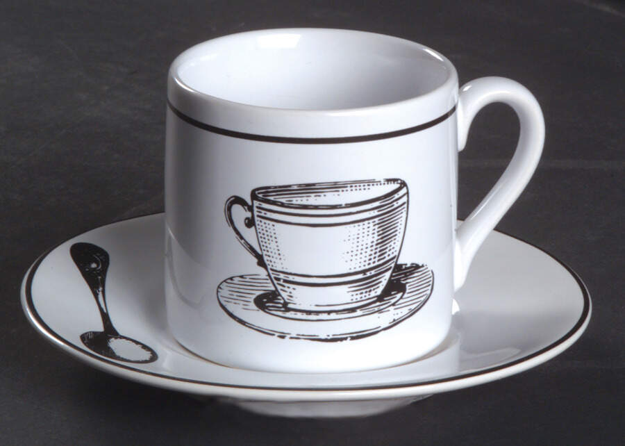 SIG34 Flat Demitasse Cup & Saucer Set by Signature-1