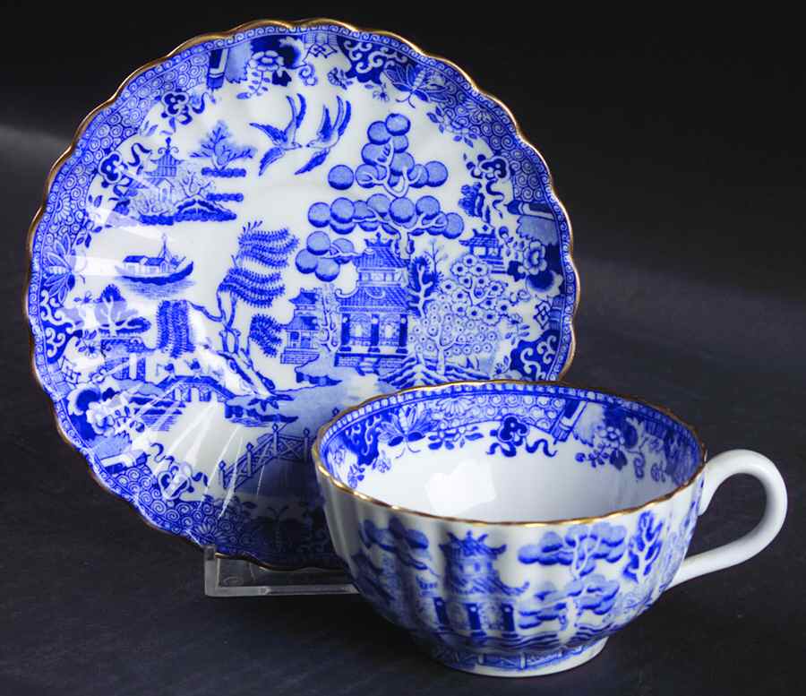 2140 Flat Cup & Saucer Set by Spode-1