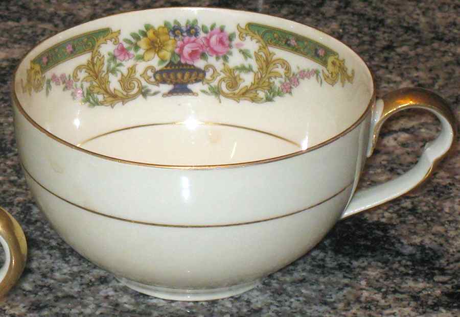 HCZ257 No Middle Floral Footed Cup by Haas-Czjzek Coronado-1