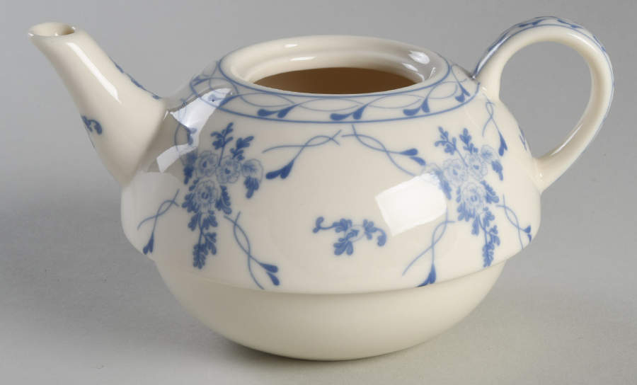 Rose Brocade Individual Teapot with Cup Teapot No Lid by Skye Mcghie-1