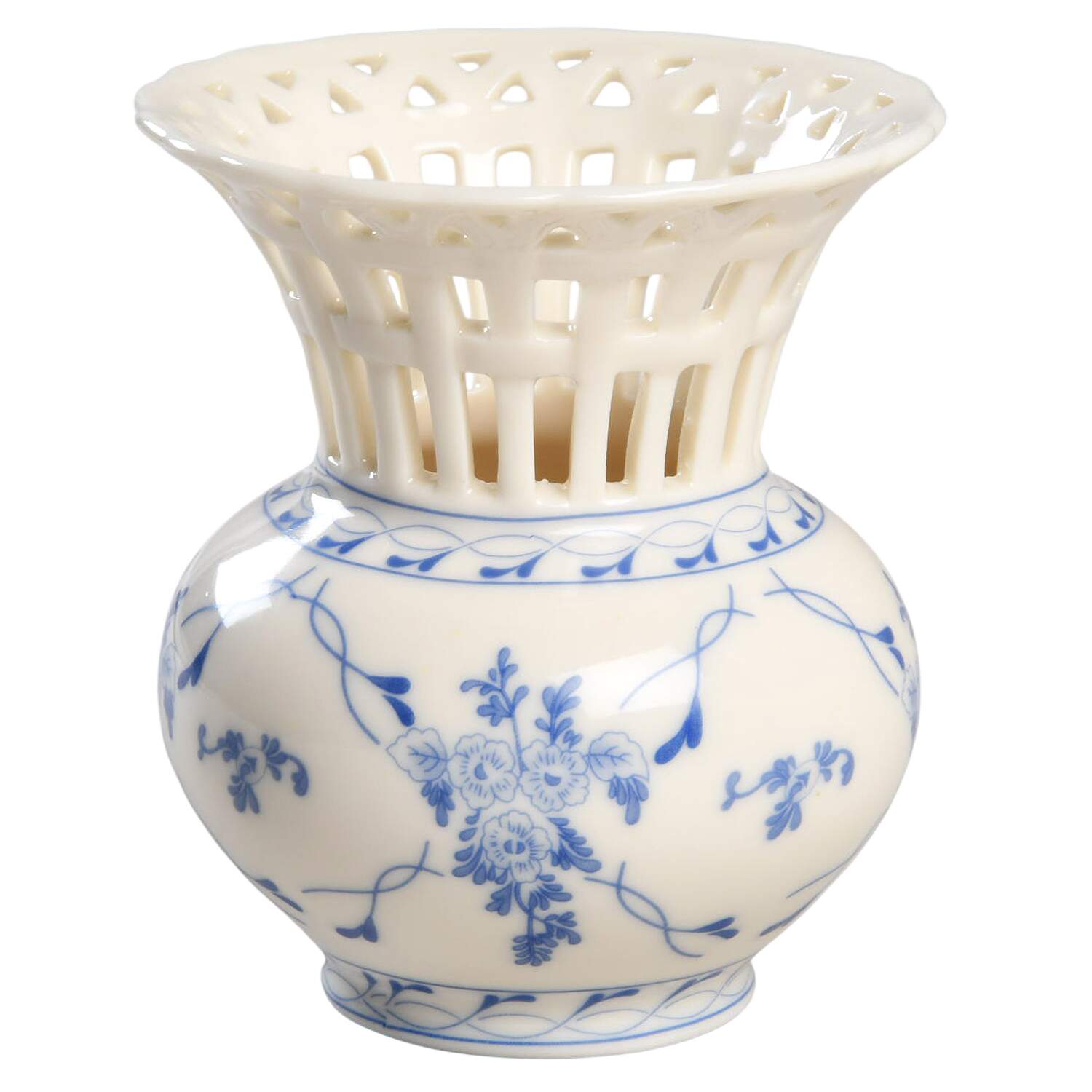 Rose Brocade 4" Pierced Vase by Skye Mcghie-1