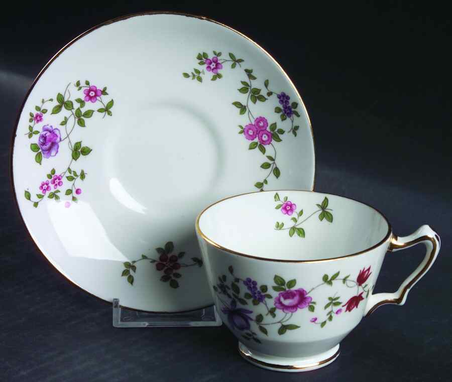 F6594 Footed Cup & Saucer Set by Staffordshire-1