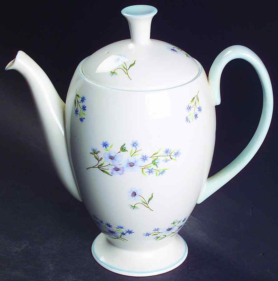 Blue Rock (York) Coffee Pot & Lid by Shelley-1