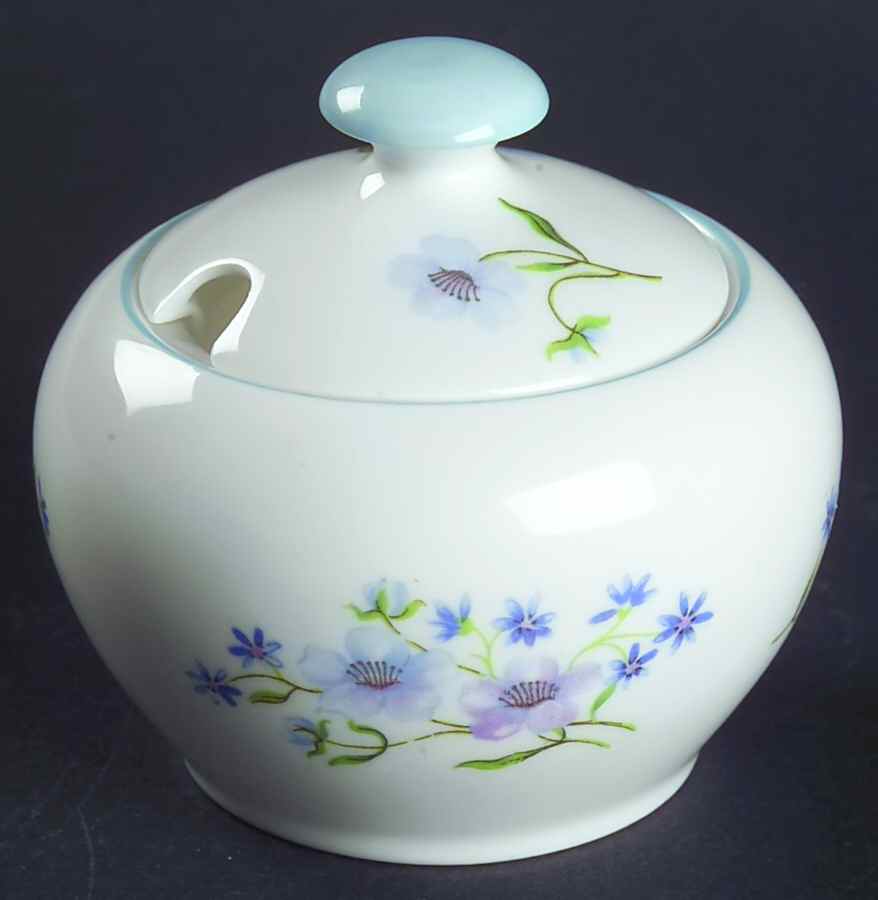 Blue Rock (York) Mustard Jar & Lid by Shelley-1