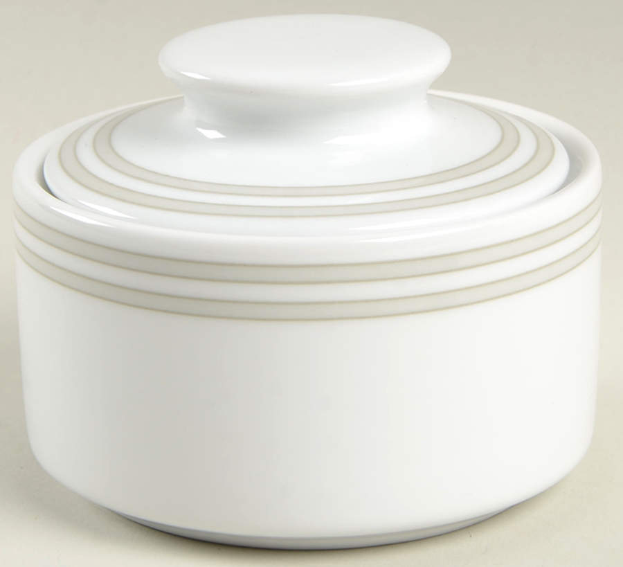 Columbus Circle Taupe Sugar Bowl & Lid by Studio Nova-1