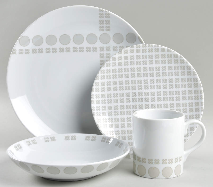 Columbus Circle Taupe 4 Piece Place Setting by Studio Nova-1