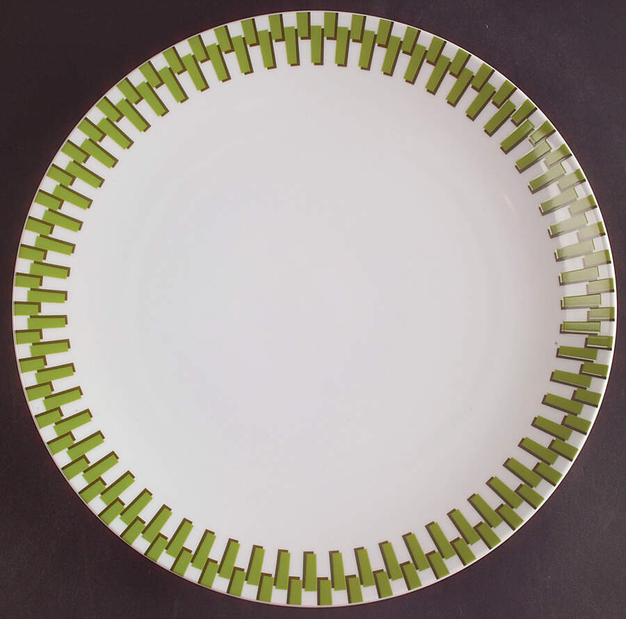 Foley Square Green Dinner Plate by Studio Nova-1
