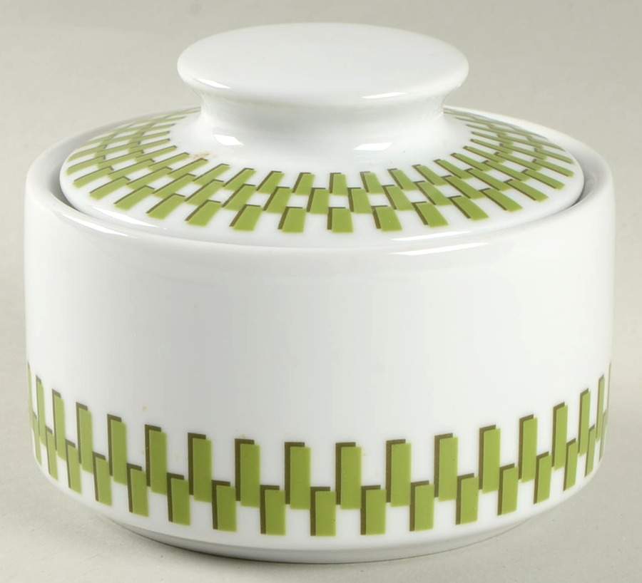Foley Square Green Sugar Bowl & Lid by Studio Nova-1