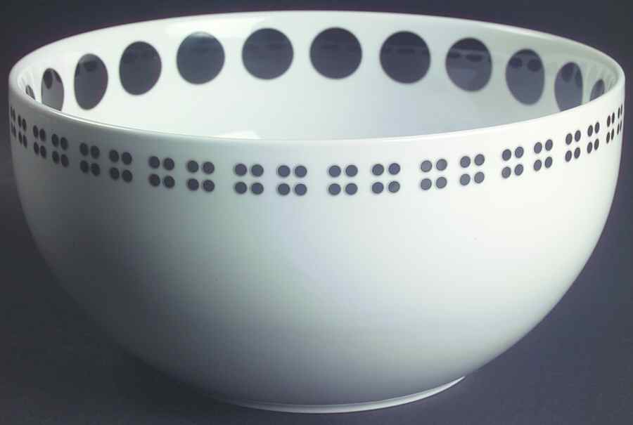 Columbus Circle Black 9" Round Vegetable Bowl by Studio Nova-1