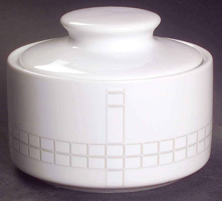 Park Avenue Grid Sugar Bowl & Lid by Studio Nova-1