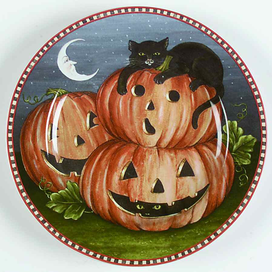 Haunted Hollow Halloween (Decal) Dessert/Pie Plate by Sakura-1