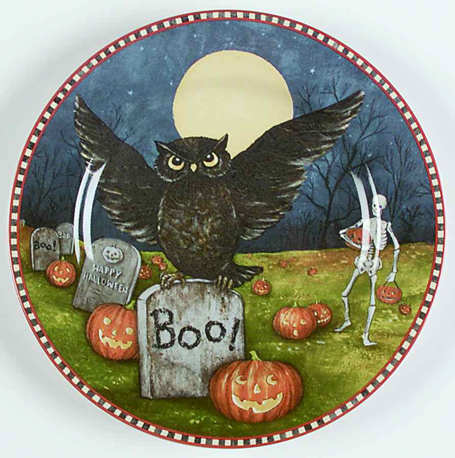 Haunted Hollow Halloween (Decal) Dessert/Pie Plate by Sakura-1