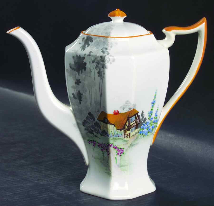 Cottage-2 Coffee Pot & Lid by Shelley-1