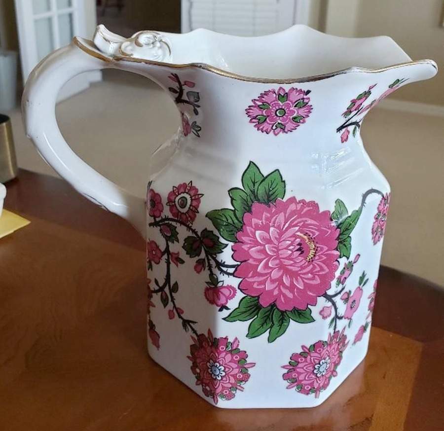 Jacobean (White Background) Medium Pitcher by Shelley-1