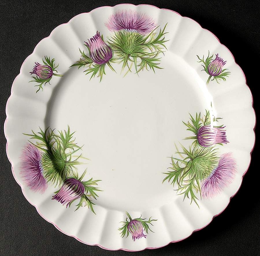 Thistle (Ludlow Purple Pink) Salad Plate by Shelley-1