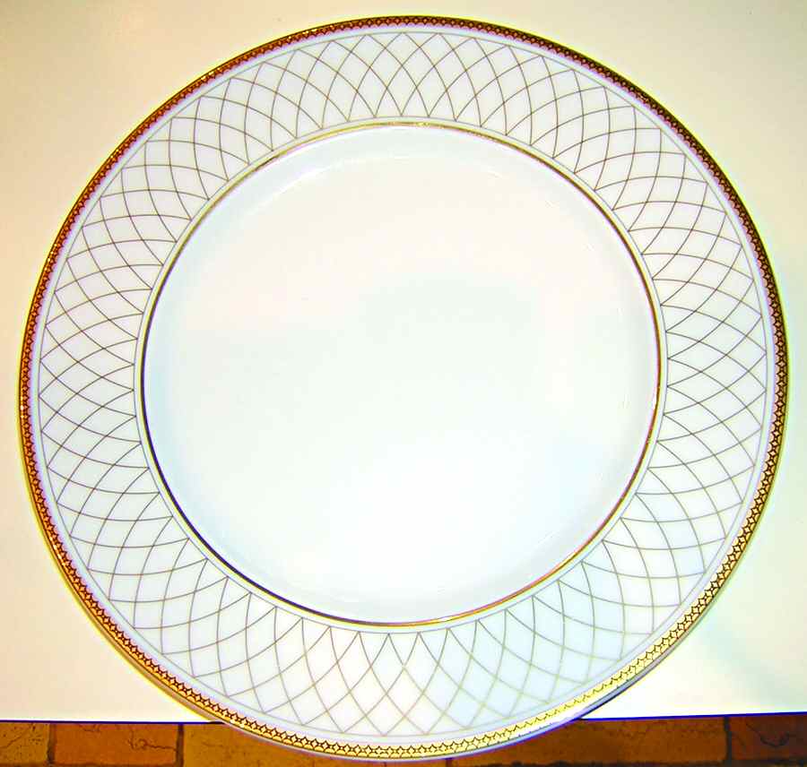 Galileo White Gold Dinner Plate by Schirnding-1