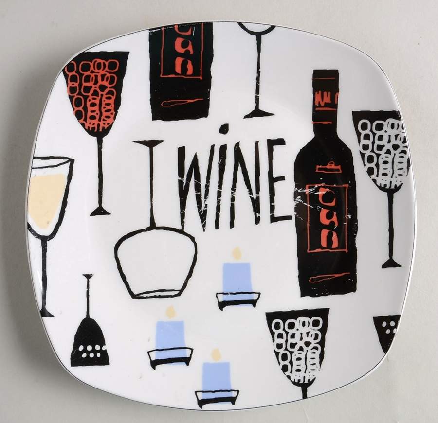 Wine & Cheese Dessert/Pie Plate by Sakura-1