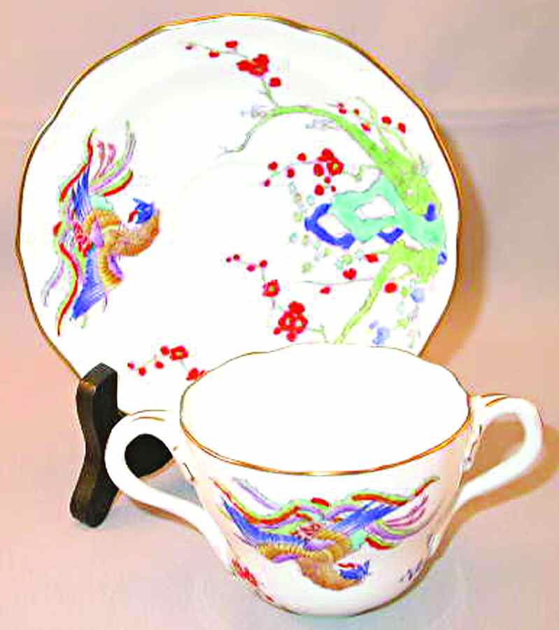 6040 Flat Bouillon Cup & Saucer by Spode-1