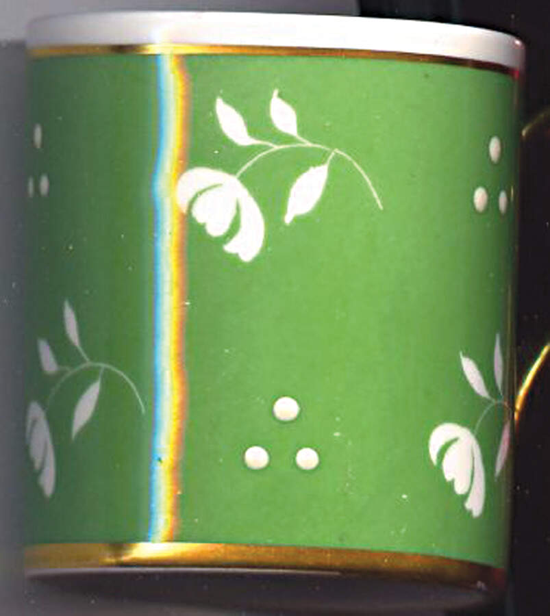 13569-36 Green Flat Cup by Shelley-1