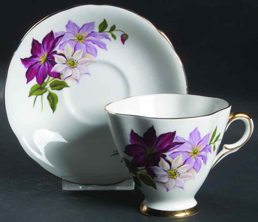 X1717-52 Footed Cup & Saucer Set by Society (England)-1